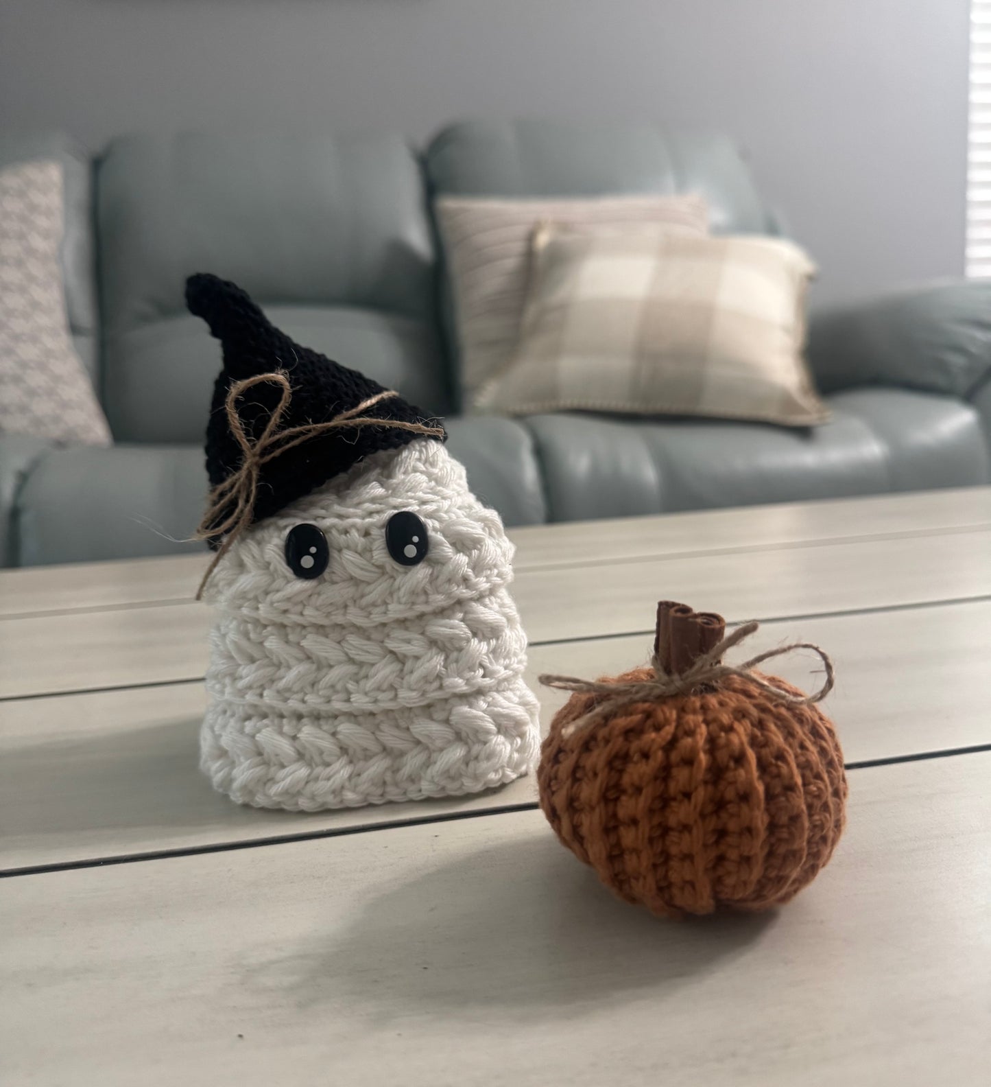 All New! Wheat-Stitch Ghost / Pumpkin Set