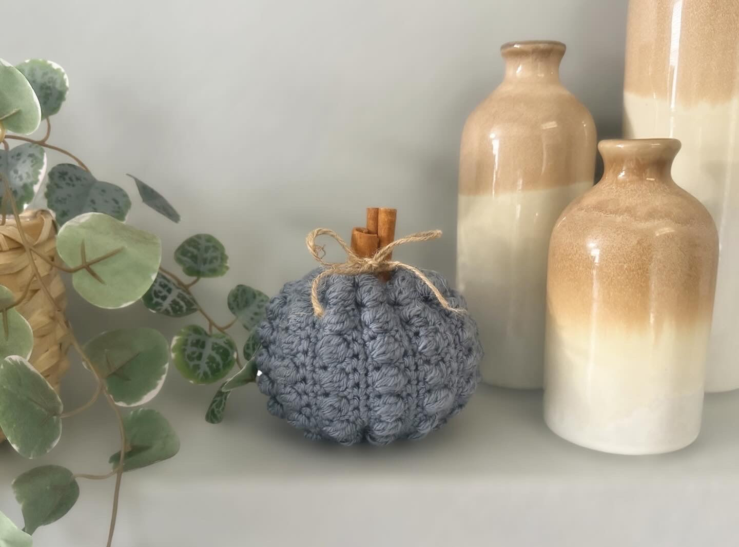 Bobble Stitch Pumpkin - Round