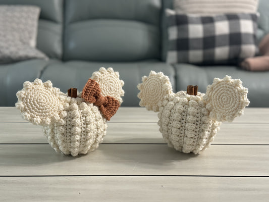 Mouse Bobble Stitch Pumpkins