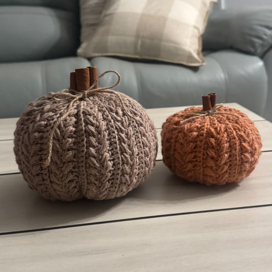 All New! Wheat Stitch Pumpkins