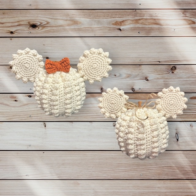 Mouse Bobble Stitch Pumpkins